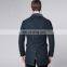 Winter Design Men's Navy Wool Shearling Collar Peacoat
