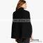 Black luxurious elegant mock neck Pullover poncho