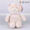 hotsale soft fabric small bear custom made plush toys with ribbon