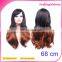 Fibre long wave 68cm women brown&black wholesale synthetic hair