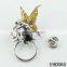 fashion crystal colorful cat frog angel goddess eyeglass holder brooch pins