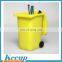 Wholesale cheap customized garbage can shape silicone pen container for ads