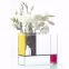 Popular modern square shape large acrylic vase