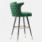 modern dining room furniture fabric cushion wood legs bar chair