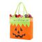 wholesale gift bags/felt halloween pumpkin bags for kids trick or treat bag