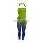 Gradient Sleeveless Halter Neck Open Back Elastic Waist Sport Women Flare Jumpsuits Rompers Elegant One Piece Overalls