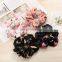 Floral Flamingo Solid Houndstooth Design Women Hair accesory Hair Tie Scrunchies Ponytail Hair Holder Rope