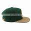 Suede and cotton fabric contrast color custom snapback caps