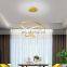 luxury Light dining room lamp new creative personality round table lamp led ring chandelier