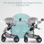 Baby stroller 3 in 1 manufacture, strollers trihple stroller carrinho duplo bebe baby trolley pram buggy for kid