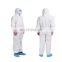 white protective clothing PP  PE waterproof disposable coverall with hood safety