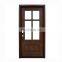 High quality prehung fiberglass exterior double solid wood front doors