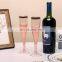 Hot Selling 6.5 Oz  Bachelorette Party Champagne Rose Gold  Rim Disposable Custom Plastic Champagne Flutes