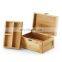 Bamboo Stash Box  Jewelry box  with Rolling Tray Stash Box Combo to Organise Accessories  Rolling Kit with Removable divider