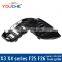 ABS dual slat front grille for BMW X3 X4 F25 F26 2014-2017 2 pcs/pair front kidney mesh hood