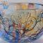 Handmade Casting Art Glass Chinese Dragons Treasure Bowl Fengshui Ornaments