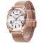 Skmei 1466 Luxury Rose Gold Mesh Watch Wholesale 3 Atm Leather Waterproof Quartz Watch for Men