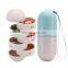 Custom Portable Waterproof Capsule Shape 7 Day Pill Box Pill Storage Cases Wheat Straw Pill Box For Travel