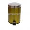 Metal Trash Can With Inner Bucket Stainless Steel Pedal Trash Bin for Kitchen
