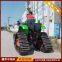Customized anti slip and anti sinking measures for tractor track chassis modification