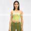 Summer New Sexy Square Neck Yoga Bra Vest with Removeable Pads Fitness Workout Gym Wear Sports Crop Top Women Shirts & Tops 1pcs