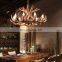 American rustic vintage Style dining room living room Large Antler Resin Decor Hanging chandelier