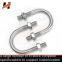 304 stainless steel u-bolt, manufacturer supply hot-dip galvanized u-shaped wire, square arc pipe clamp connecting pair