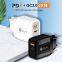 Cargador portátil de viaje de 18W para teléfono móvil con carga rápida PD, fabricado con material retardante de llamas, protección contra sobrecarga, con conector Type-C y compatibilidad con QC3.0