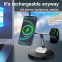 3 in 1 Wireless Charger Magnetic Phone Charging Stand for iPhone 15 14 13 12 Pro Max Apple Watch AirPods Pro/3