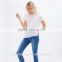 women blank t shirt high quality fashion OEM service plain color t shirt with short sleeve TS047