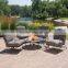 Red Ember Mosaic 40 Inch Surround Fire Pit with Copper Fire Bowl with FREE Cover