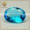 Oval shape rose cut dark red glass gemstone