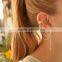 Factory Wholesale gold tassels Ear Clip For Girls Fashion Jewelry Zircon Earrings