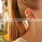 Factory Wholesale Gold Tassels Ear Clip For Girls Fashion Jewelry Zircon Earrings