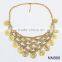 Hot sale short chain gold and silver necklace coin tassel necklace wholesale
