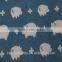 blue bottom pig pattern jacquard fabric for curtain