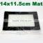 Small 11.5x14cm custom dab wax silicone mat clear silicone mat non-stick silicone slick mat for oil