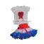 hot pink flower kaiya pettiskirt set child,4th July girls patriotic tutus set,children's product,kids dresses