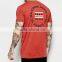 printed long men t-shirt short sleeves O-collar men casual t-shirt OEM service