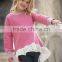 Cotton stripes Hot Sale Kids Shirts Lovely girls T shirts vertical stripes long sleeves t shirt kids