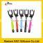 retractable silicone handheld smartphone bluetooth tripod with cable selfie stick