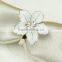 Fashionable Flower Shape Metal Alloy Enamel Napkin Rings