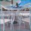 Cheap metal and glass dining table set from direct manufacturer