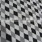 black diamond checks on white polyester milk fiber Spandex print fabric