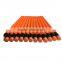 Bright Orange Fluorescent paint HB Plastic Pencil with Eraser Topper