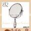 Chrome plated standing makeup mirror magnifying 5x