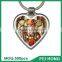 Best selling metal heart-shaped souvenir print religious oem keychain