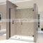hinged bathroom shower glass door with 8mm tempered glass CE approved