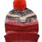 Cheap Chinese beanie knitted hats with top ball