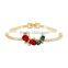 2015 new 18k Thick gold crystal butterfly bracelet